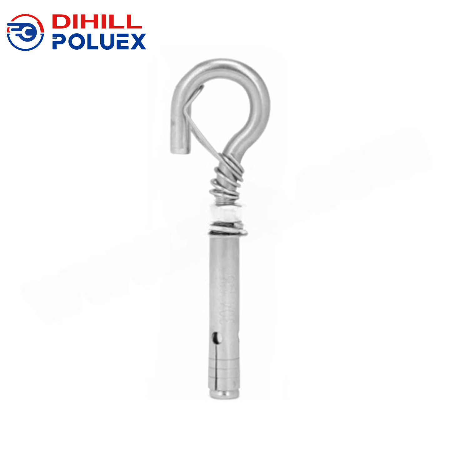 不锈钢304膨胀钩 无缝M8小口膨胀钩+弹簧 总长105mm M8