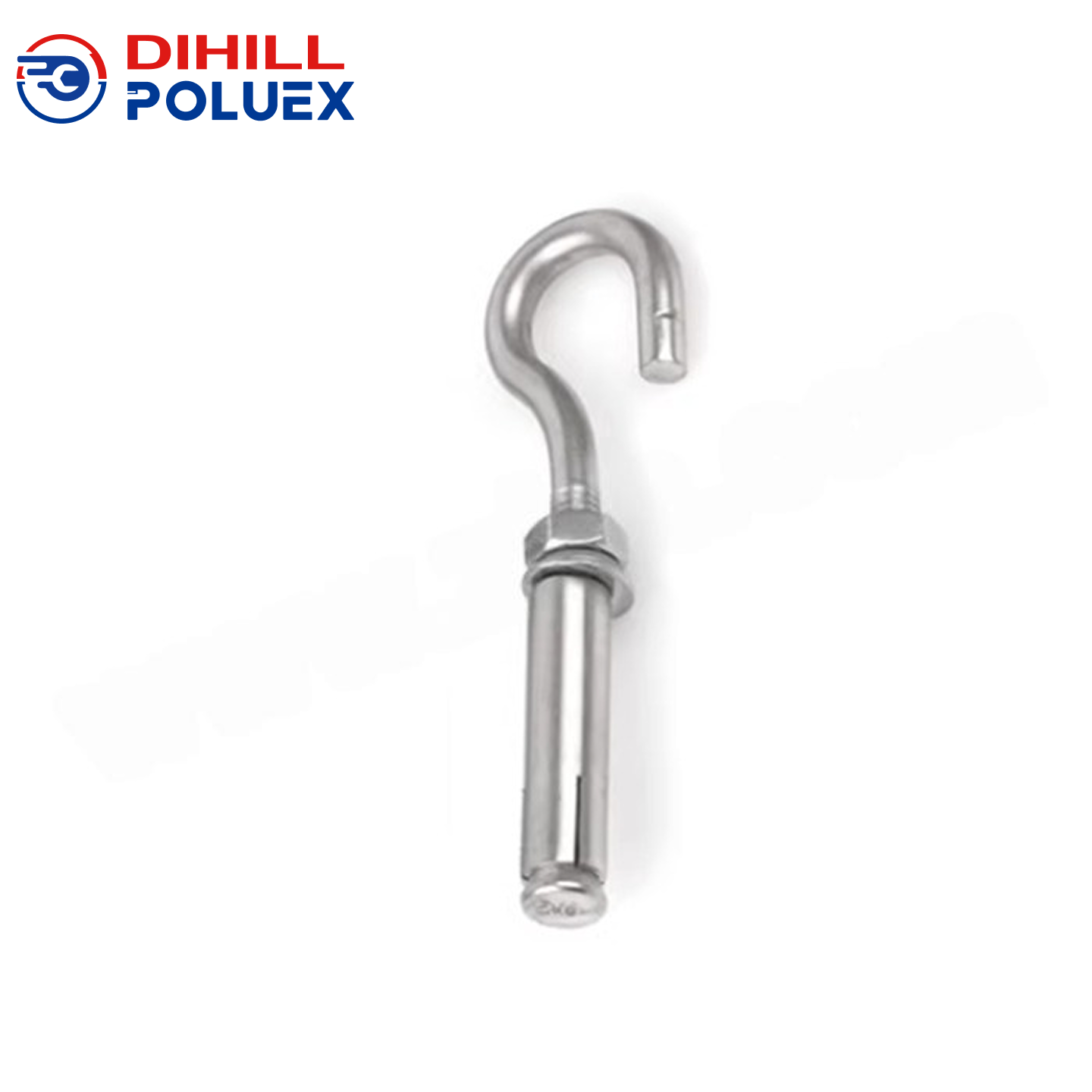 不锈钢304小口膨胀钩 本色 无缝M8小口钩 总长105mm