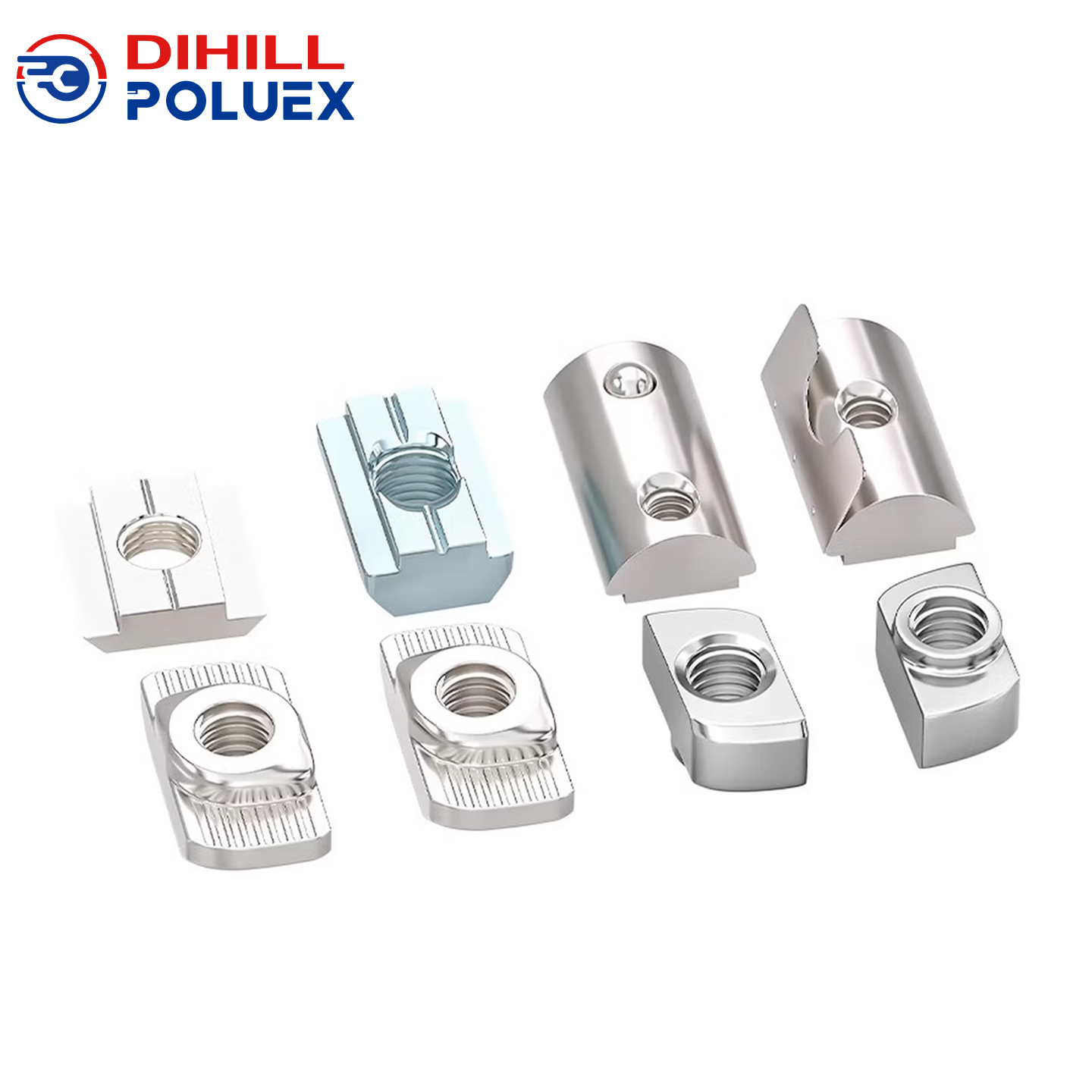 铝型材螺母T型滑块弹性片钢珠欧标国标锤头船型螺帽20_30_40MM6M8