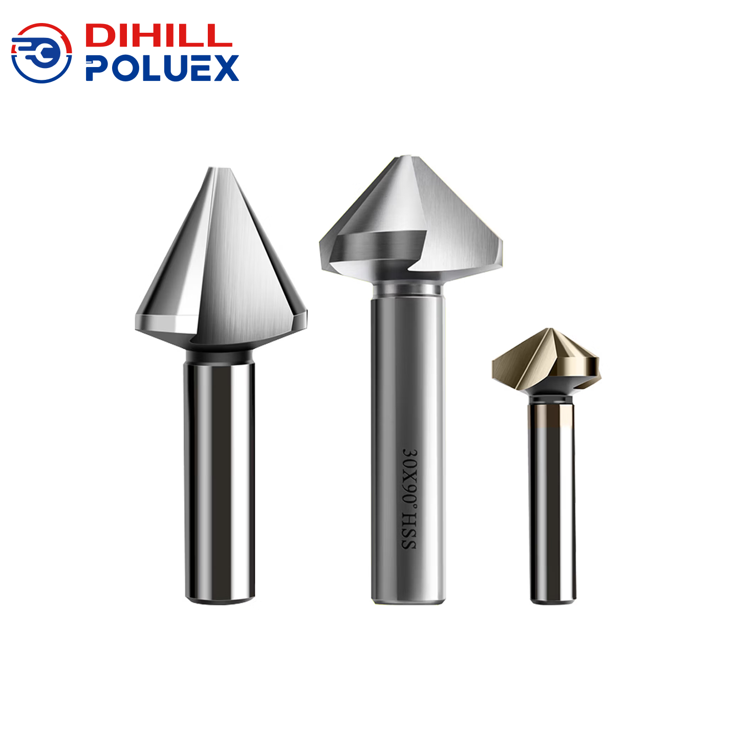 三刃倒角刀直柄钻头去毛刺不锈钢沉孔铣刀导角忽钻倒角