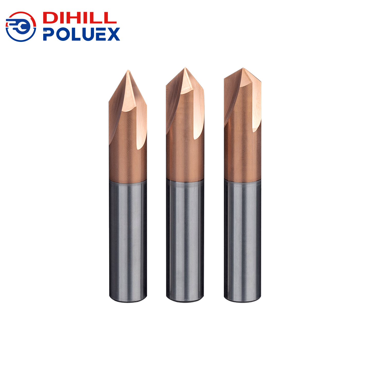 三刃直槽倒角刀钨钢硬质合金铣刀倒角圆孔60度倒角刀