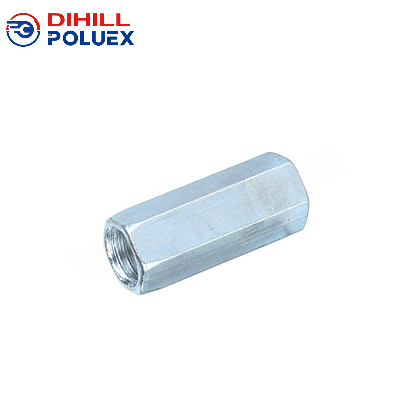 碳钢蓝白锌六角长螺母