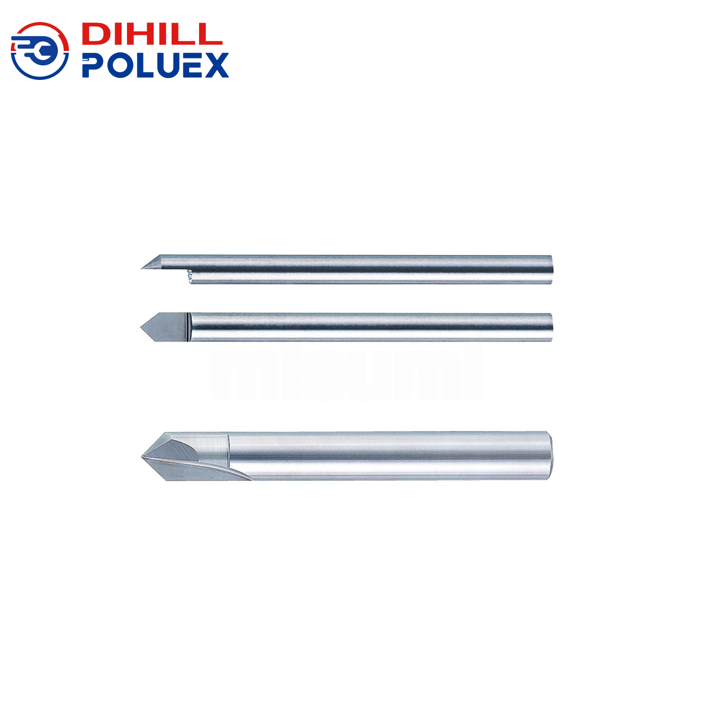 自由指定直刃型立铣刀硬质合金V槽_先端芯厚极小型