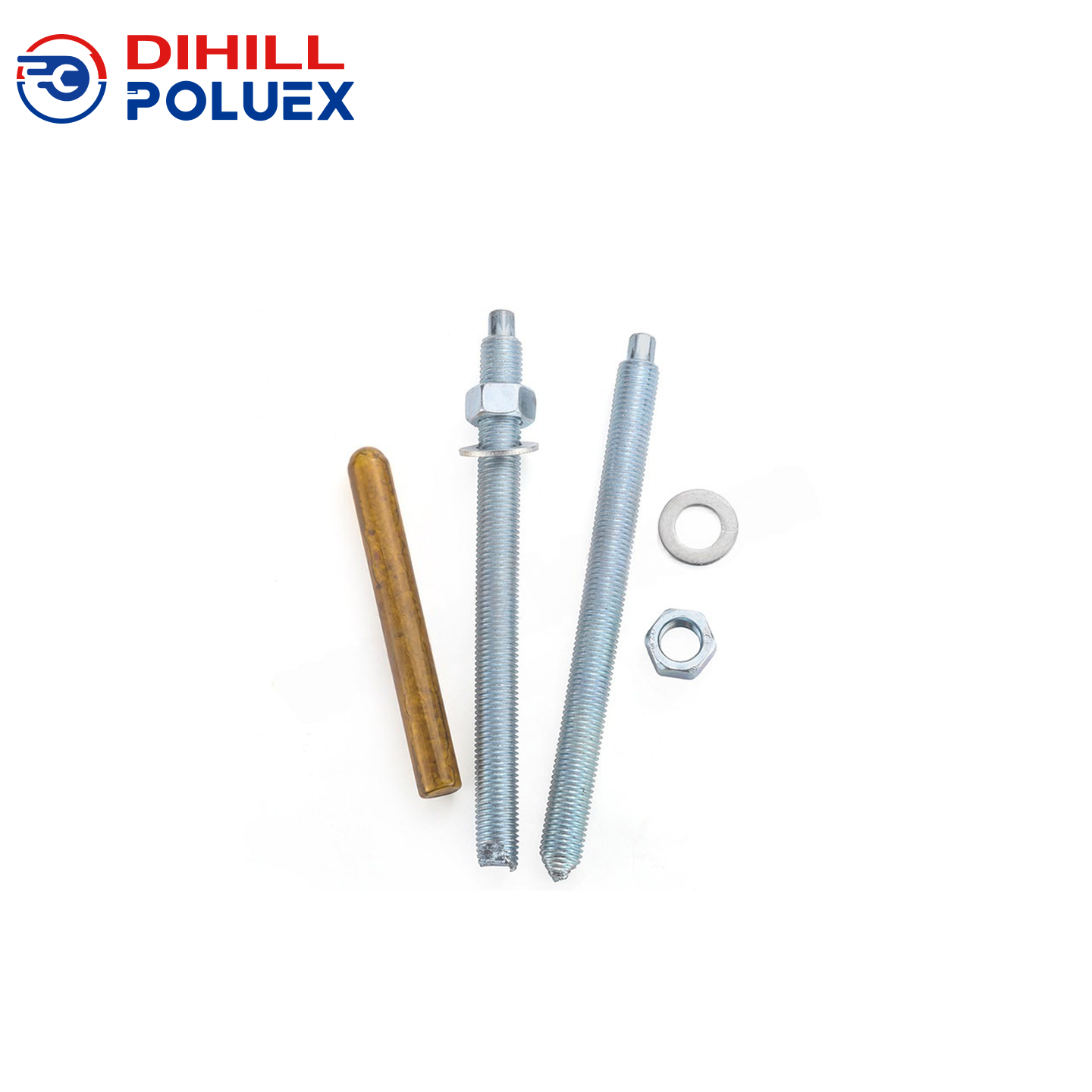 化学锚栓组件碳钢4.8级镀锌